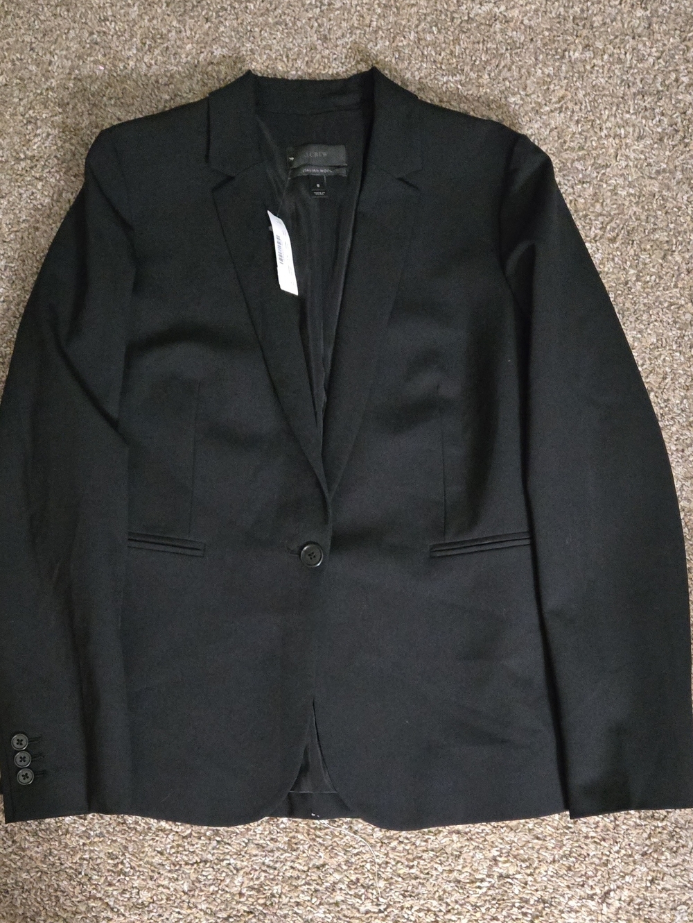 J. Crew Black Italian Wool Blazer
